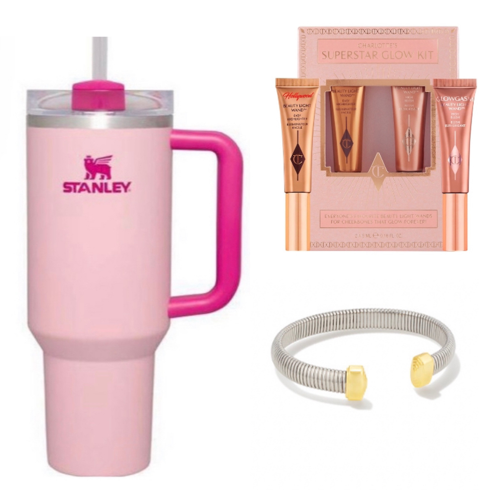 What I got for my Birthday 
Flamingo Stanley cup
Charlotte tilbury superstar glow kit
Highlighter
Blush
Target 
Sephora
Kendra Scott Heather two tone cuff bangle
Silver
Gold
Gift ideas
Christmas gift ideas 

#LTKGiftGuide #LTKSeasonal #LTKfindsunder50