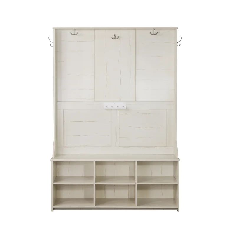 Andrade Hall Tree 46.8'' Wide with Bench and Shoe Storage | Wayfair North America