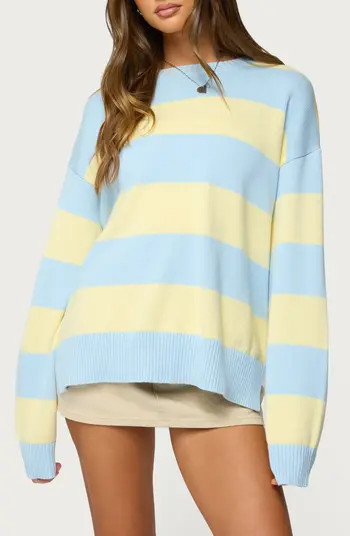Riley Stripe Oversize Cotton Sweater | Nordstrom