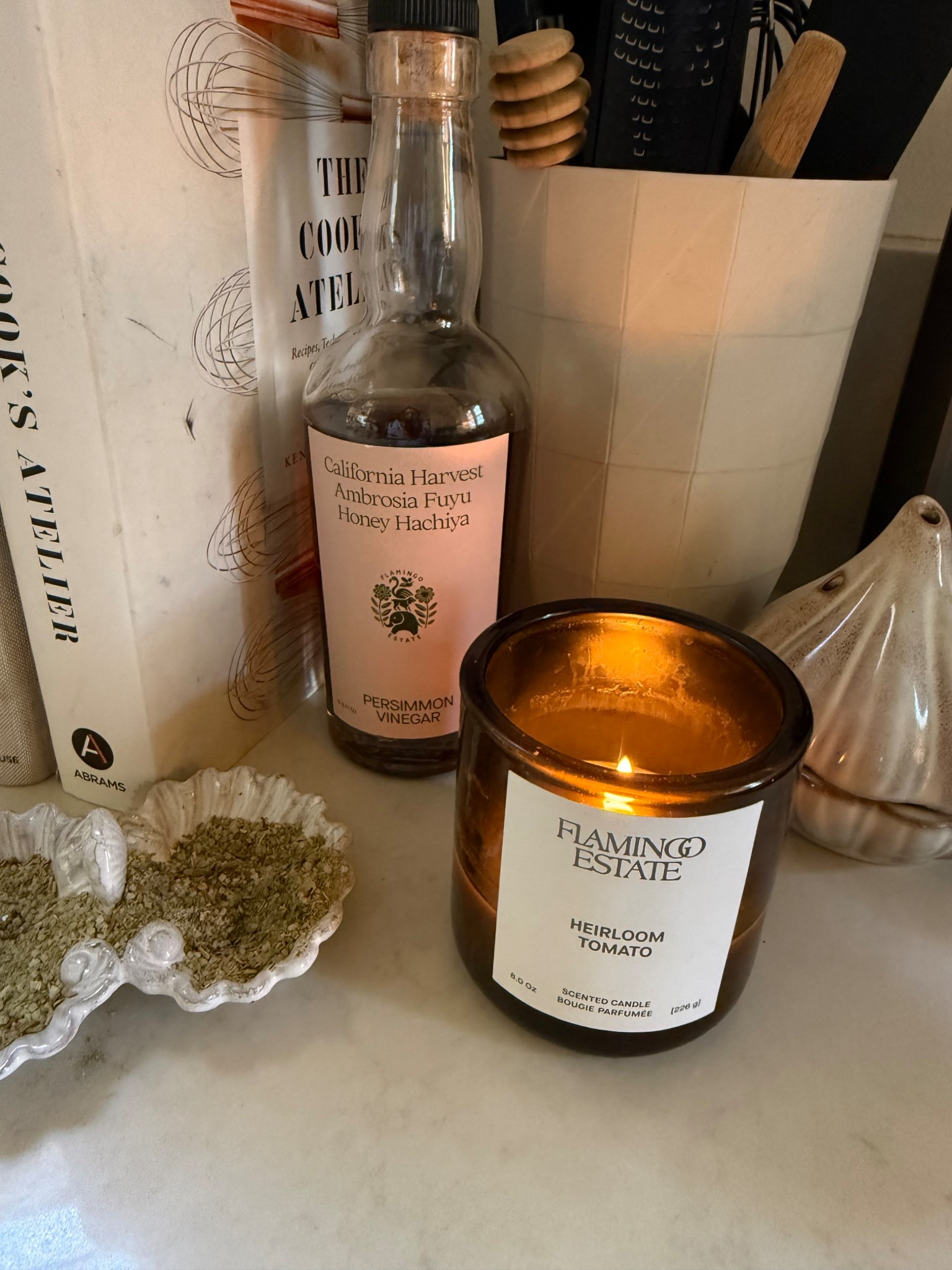 This persimmon vinegar is INSANE in salad dressings and basically in any recipe that calls for vinegar. It just has an extra special sweetness to it! And don’t forget to stock up on your tomato vine candle (this is the best one we’ve ever smelled!) XxV 

#LTKHome #LTKSeasonal #LTKmorningroutine