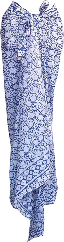Rastogi Handicrafts 100% Cotton Block Print Sarong Swimsuit Wrap Cover Up Long Women’s Apparel ... | Amazon (US)