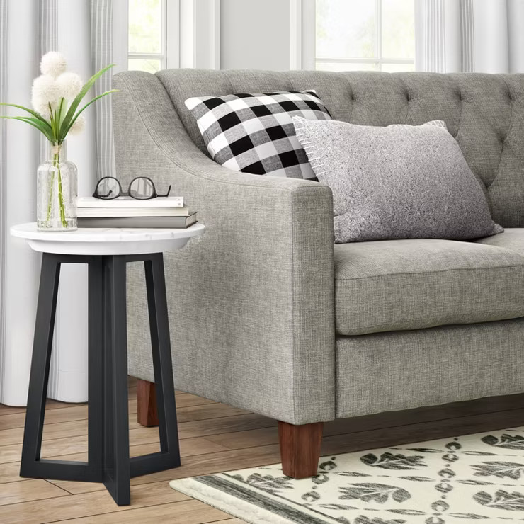 Altavista Round Marble End Table White - Threshold™ | Target