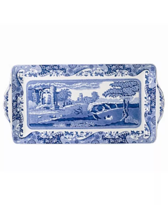 "Blue Italian" Sandwich Tray, 13" | Macy's