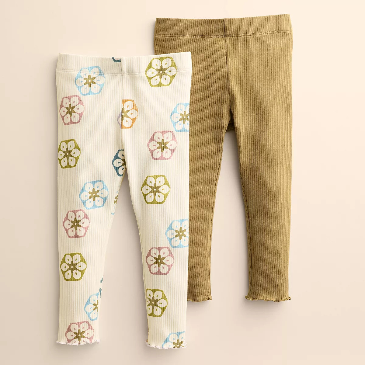 Baby & Toddler Girl Little Co. by Lauren Conrad 2-Pack Lettuce Edge Leggings | Kohl's