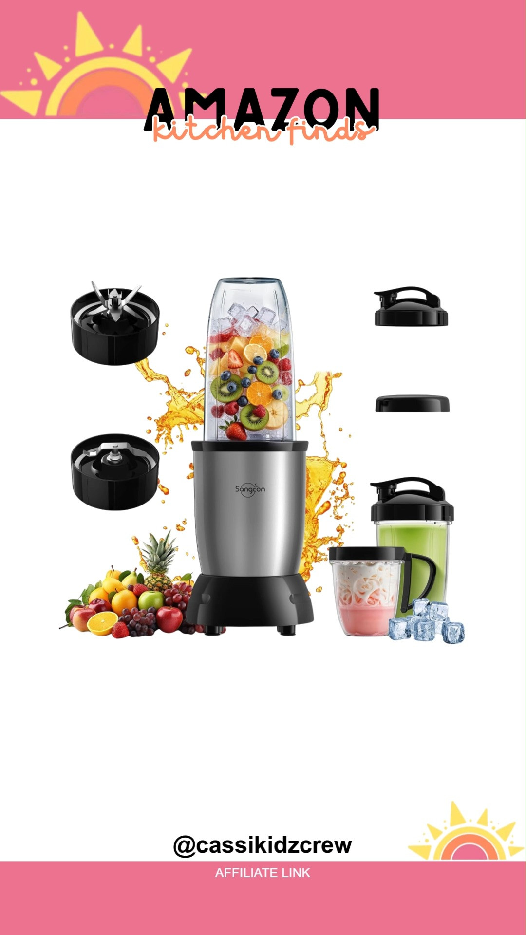 Smoothie Blender for Kitchen makes every sip brighter with quick blends, fresh flavors, and easy cleanup. Compact design keeps healthy living simple and cheerful in your daily routine. 🥤🍓✨  

#SmoothieBlender #KitchenAppliances #BlenderMachine #HomeEssentials #KitchenTools #CompactAppliance #KitchenGadgets #HealthyLiving #FoodPrep #KitchenFinds 

 #LTKfoodie #LTKHome #LTKSaleAlert