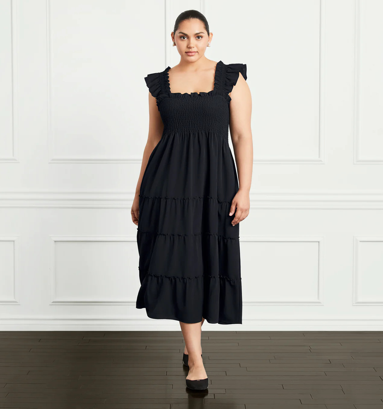 The Ellie Nap Dress - Coral Baroque Shell Cotton Sateen | Hill House Home