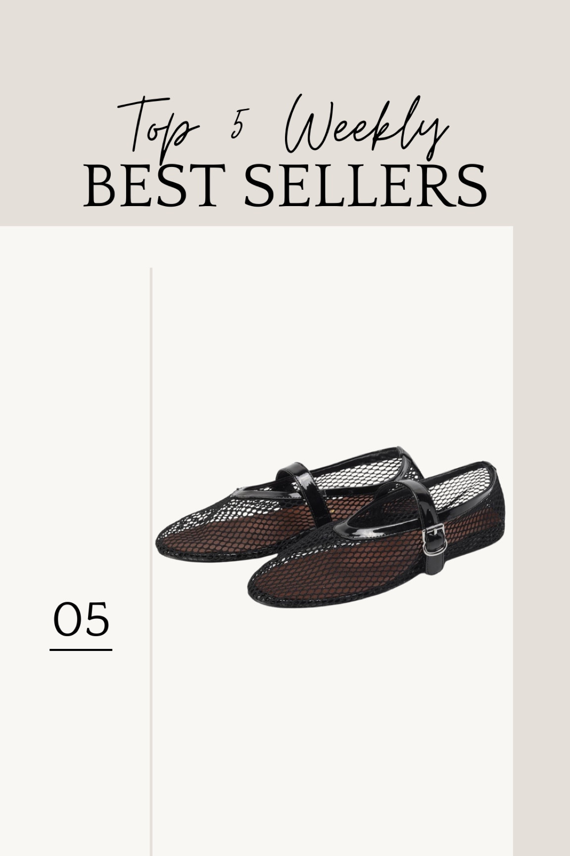 ✨ Top 5 weekly best sellers! ✨ 

Casual outfit, outfit ideas, elegant style, minimal style, fashion inspo, neutral style, Amazon fashion, Amazon finds, ootd, basics, street style, neutral outfits, fall outfit, fall style, fall fashion, fall outfits, styling ideas, what to wear, chic style, outfit inspo, simple outfits, fall shoes, flats, mesh flats 

#LTKFindsUnder50 #LTKShoeCrush #LTKStyleTip