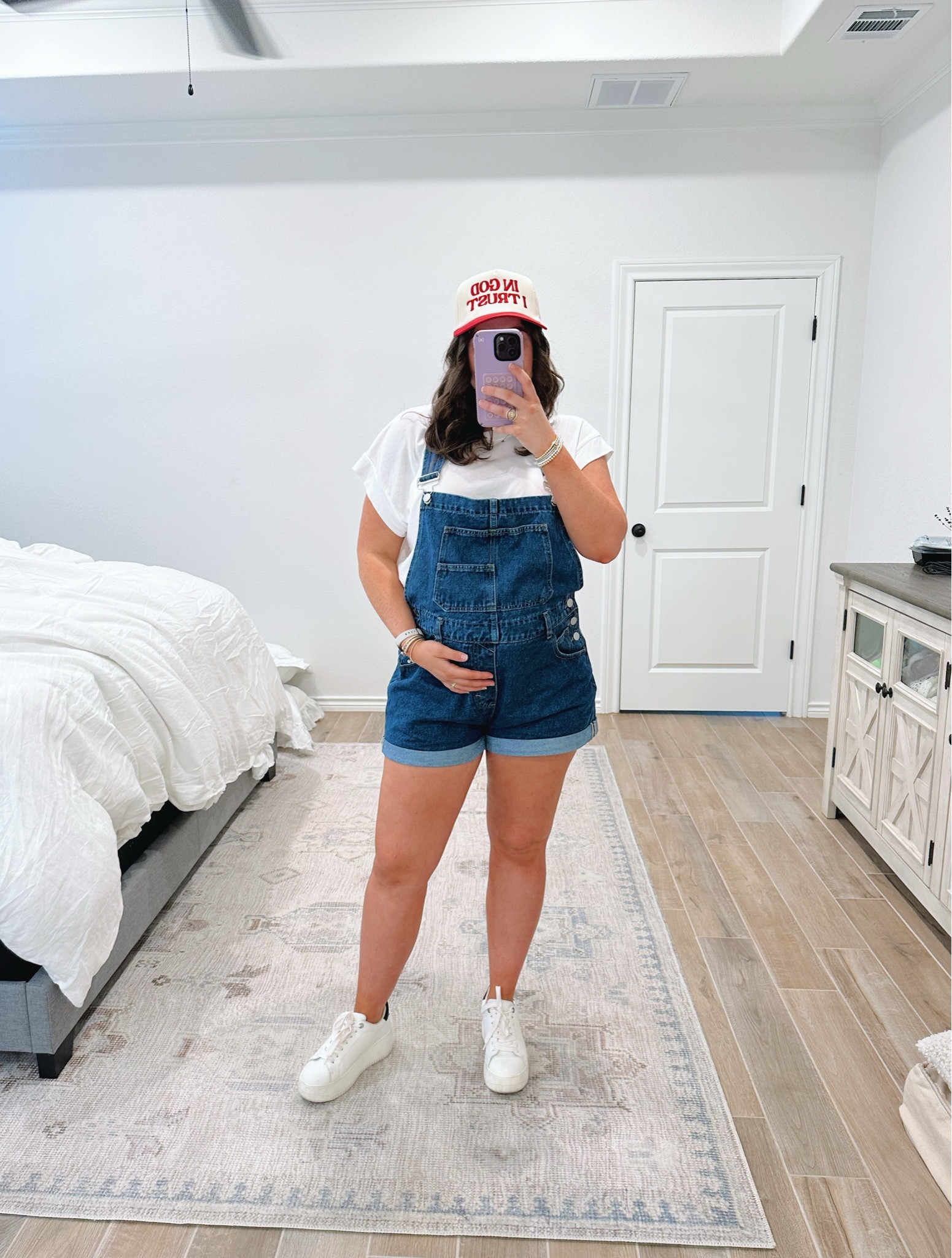 best Amazon overall find! true denim and have a cute slouchy fit! I am in a large to accommodate for the bump! large in target T as well! my hat is from tribe Jesus but they are currently sold out!

#LTKSeasonal #LTKfindsunder50 #LTKbump