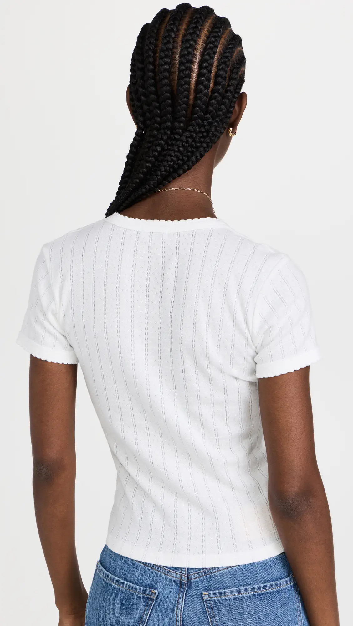 Leset Pointelle Short Sleeve Tee | Shopbop | Shopbop