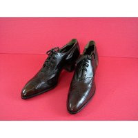 Edwardian Kid Leather Brown Perforated Oxford Heels By Dolly Madison./Hand Sewn Historic Gems.... Si | Etsy (US)