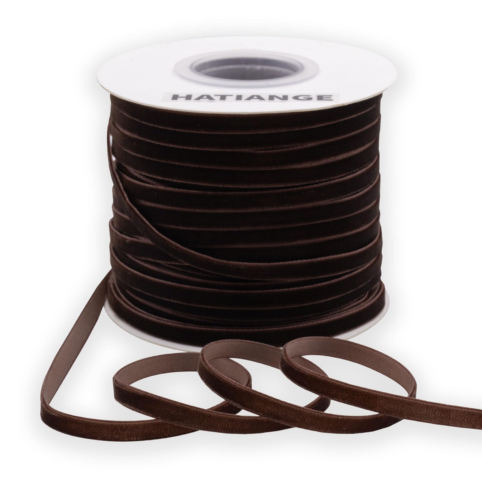 HATIANGE Brown Velvet Ribbon 1/4 Inch X 50 Yards for Gift Wrapping, Hair Bows, Choker, Wedding De... | Amazon (US)