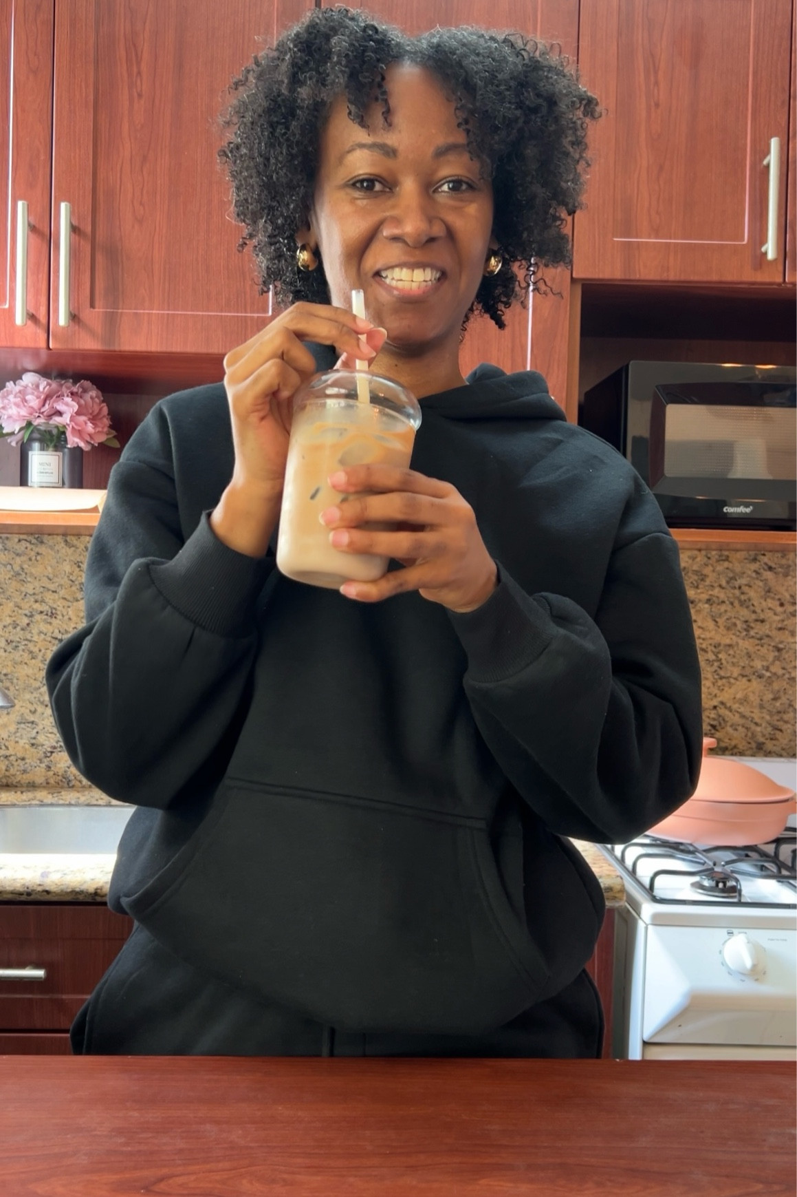 This glass coffee cup with a lid and straw makes my morning Nespresso coffee feel like special treat!

#LTKHome #LTKOver40 #LTKFindsUnder50