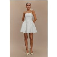 Ruby Halter Mini Dress - White I MESHKI I Size L | MESHKI US