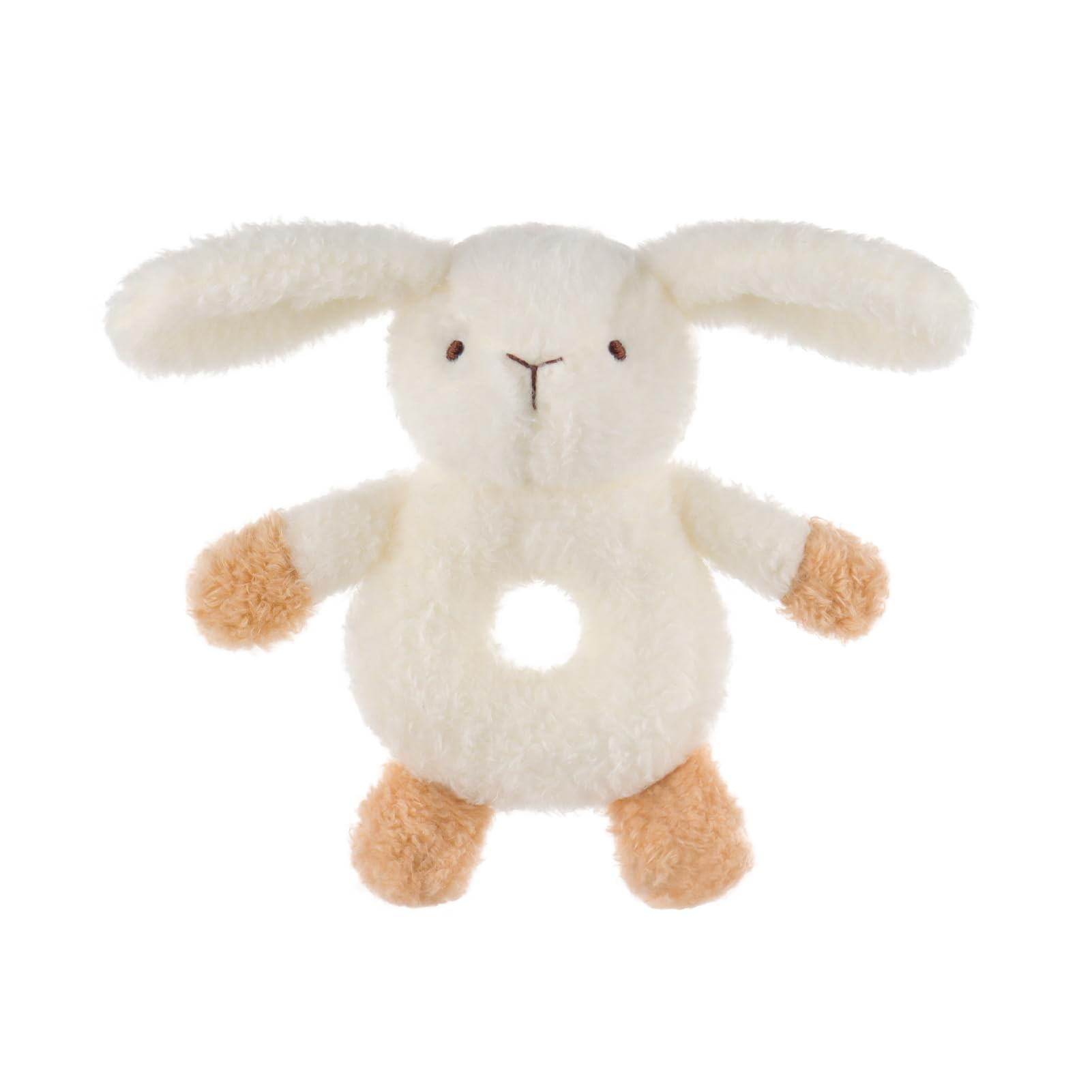 Apricot Lamb Baby Bunny Rabbit Soft Rattle Toy, Plush Stuffed Animal for Newborn Soft Over 0 Mont... | Amazon (US)