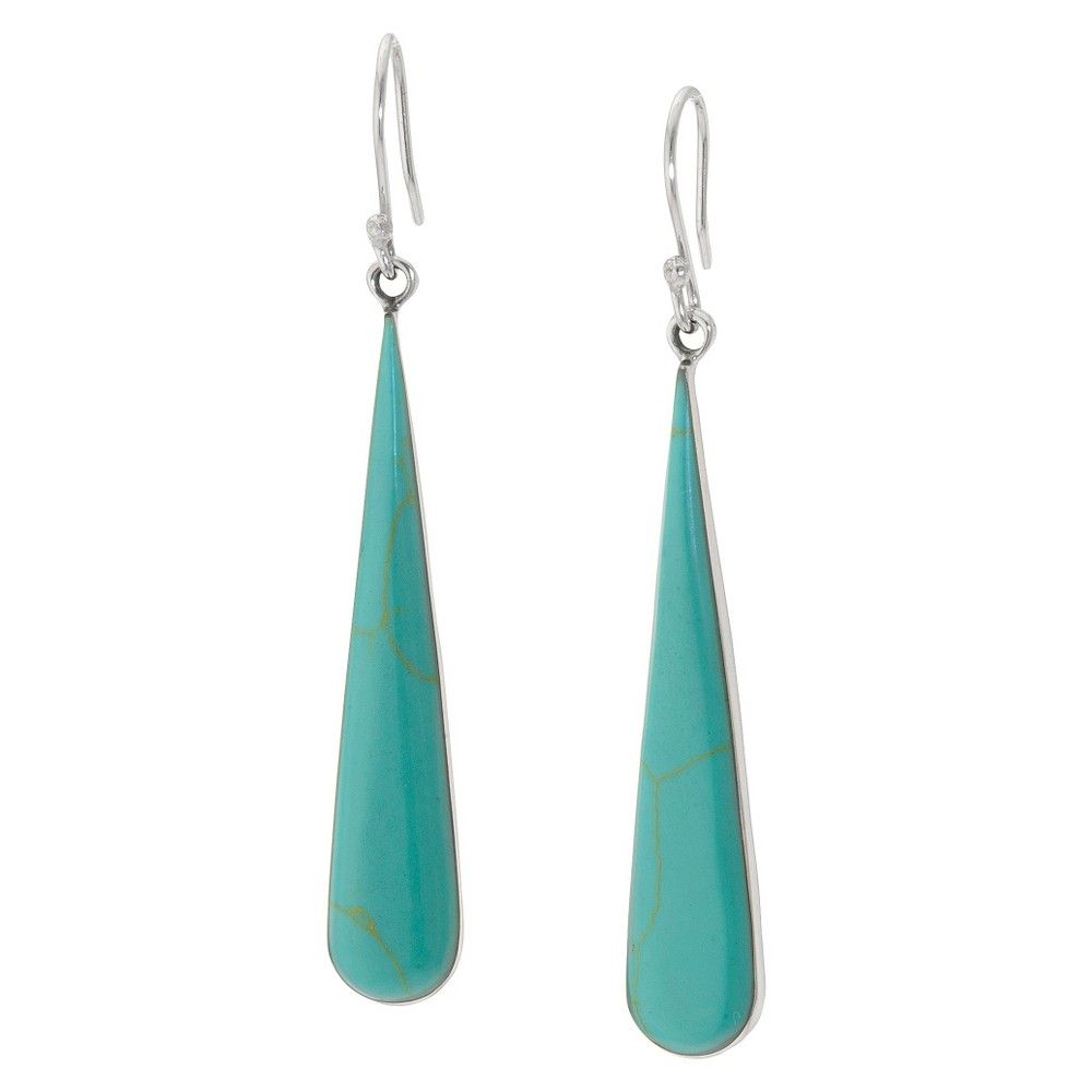 Sterling Silver Dangle Stud Earrings - Turquoise | Target