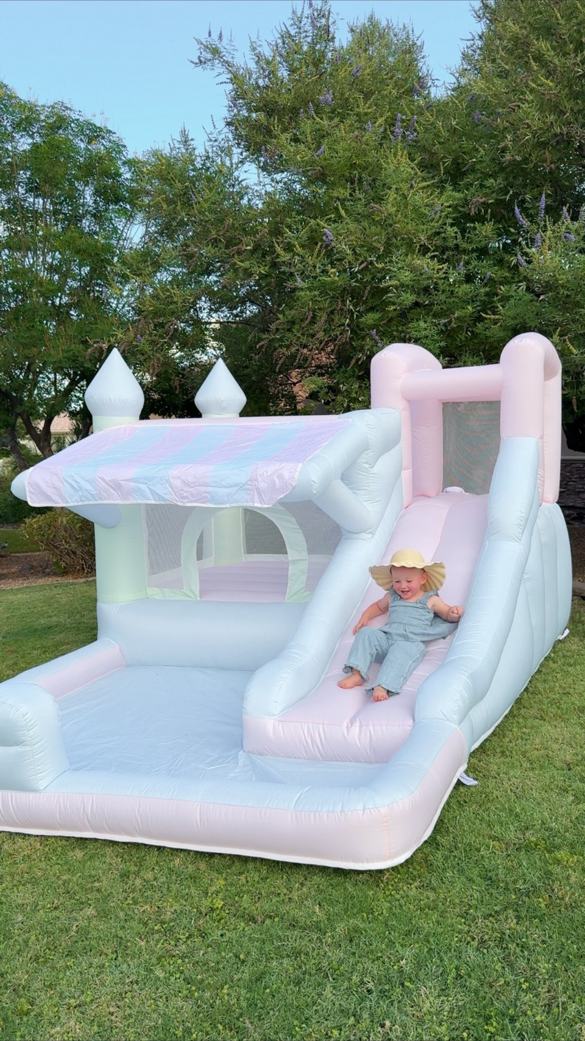 #AD My husband thought summer ending meant I’d stop buying outdoor toys… 😂💗 But this pink + white bounce house for Stella is currently $90 OFF during Wayfair’s Labor Day Clearance through September 7! It pops up in under 10 seconds and packs away just as easily! Perfect for cooler weather playtime and parties! 🎀

Wayfair has up to 70% off so many home decor goodies + free delivery for orders over $35 ✨ @Wayfair #wayfair #wayfairpartner

#LTKmomlife #LTKKids #LTKHome