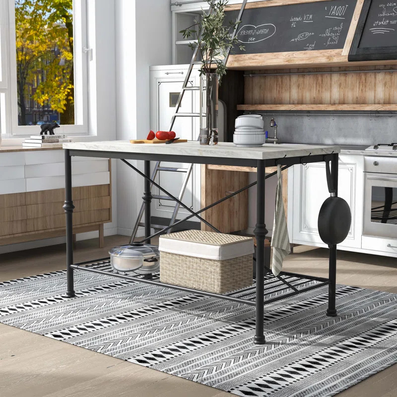Allisun Marble Top Kitchen Island | Wayfair North America