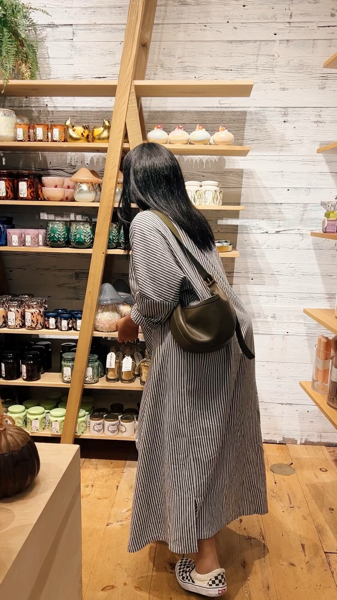 Shopping for fall candles in my mom uniform! I can’t decide between the mushroom or pumpkins! 🍄🍂🎃 

#LTKSeasonal #LTKFamily