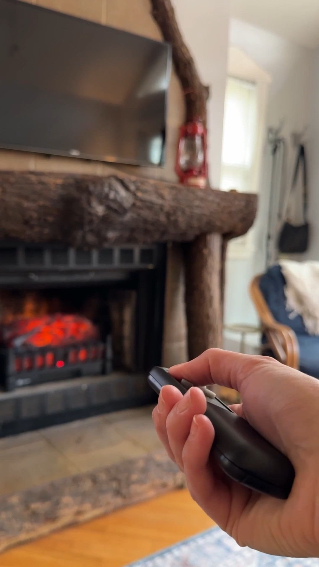 Remote-controlled electric fireplace insert is COZY! I bought this a year ago and love it!! You can use it with the heat setting or without. 

Living room decor | fireplace | fireplace insert | fireplace logs | electric fireplace | faux fireplace | cozy | winter | family roomm

#LTKHoliday #LTKHome #LTKSeasonal
