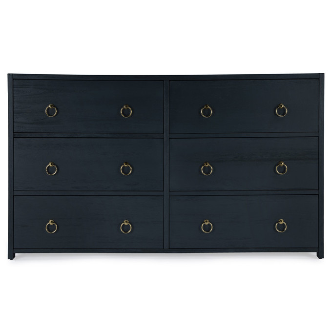 Click for more info about Allura French Country Blue Acacia Wood 6 Drawer Double Dresser