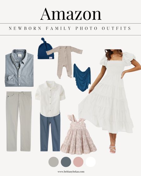 Amazon newborn family photo outfits. This neutral color palette is great for in home newborn photos. 

Newborn photo outfits / newborn pictures / Amazon newborn / newborn boy outfits / family picture outfits / Amazon style / Amazon kids / Amazon dress / white dress / men's photo outfits / men Amazon style 

#LTKfamily #LTKstyletip #LTKbaby