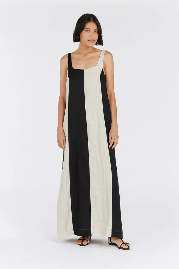 AGI NATURAL COLOUR BLOCK MAXI DRESS | DISSH