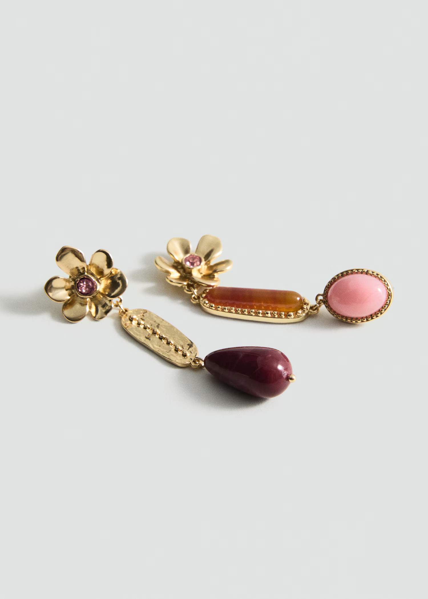 Combined hanging bead earrings - Women | MANGO USA | Mango (US/MX/AU)