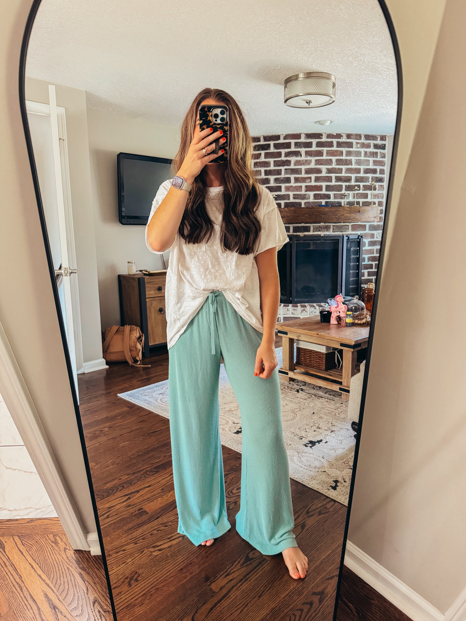 in love with these ribbed lounge pants! So so soft and $25. I am in a small. Come in other colors too, tops, shorts and joggers. 

#LTKFindsUnder50