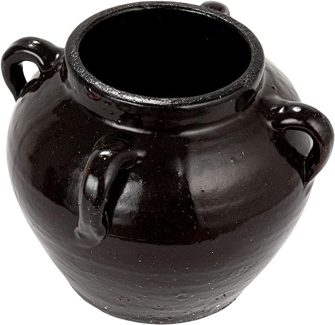 Creative Co-Op Found Decorative Clay Jar, Espresso | Amazon (US)
