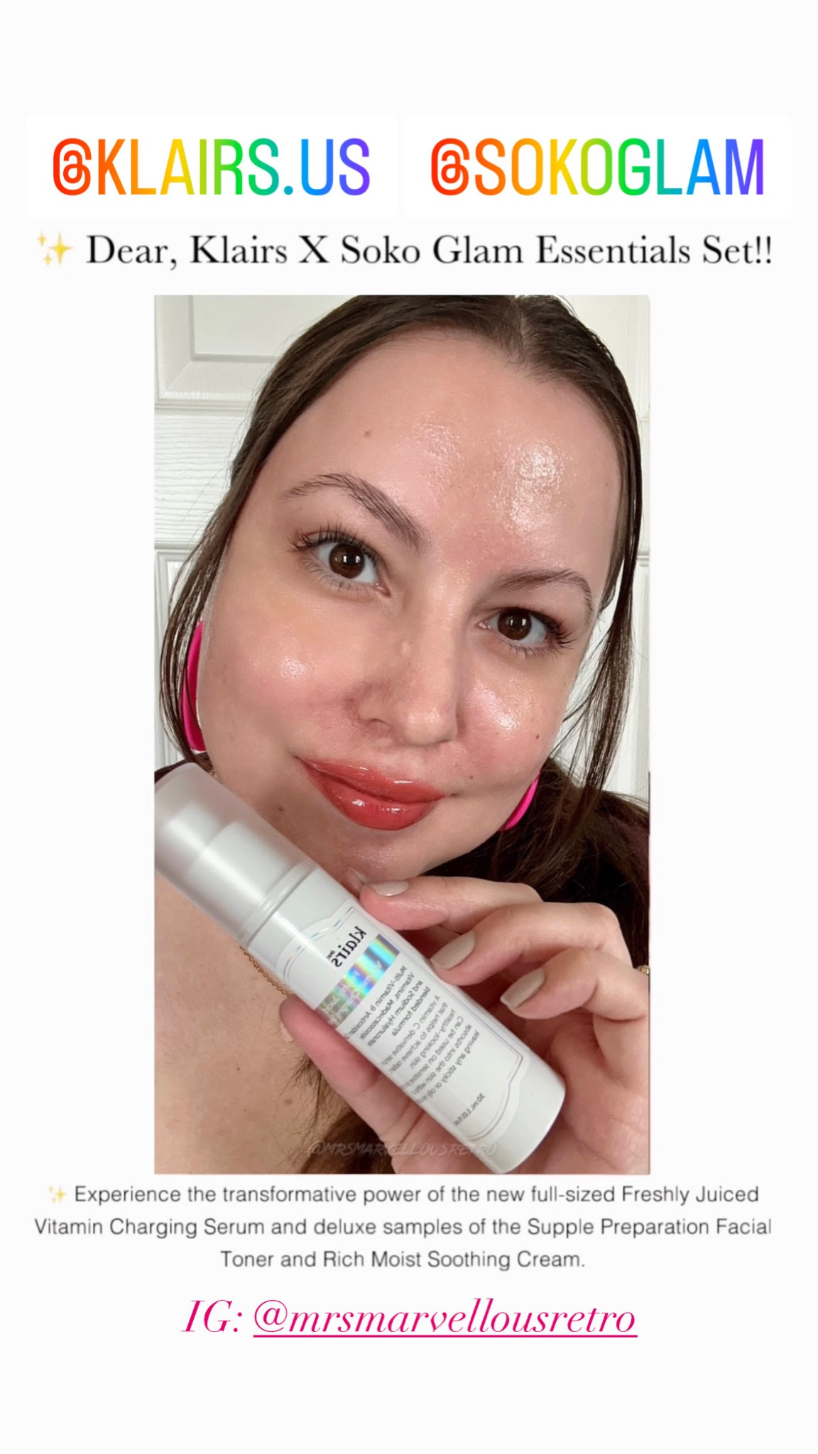 #essentialsset #rechargeradiance @klairs.us @sokoglam 
#dearklairsgiftedme #complimentaryfromdearklairs 

https://app.im.skeepers.io/c/hhn3n/r/hbmwx

✨ Introducing our Dear, Klairs X Soko Glam Essentials Set, the ultimate collection of top-rated beauty and skincare essentials. This exclusive kit features a carefully curated selection of Best of K-Beauty award-winning products, each recognized for their exceptional performance and quality. 

✨ Experience the transformative power of the new full-sized Freshly Juiced Vitamin Charging Serum and deluxe samples of the Supple Preparation Facial Toner and Rich Moist Soothing Cream. These high-performance formulas have been carefully crafted with the finest ingredients and delivering visible results.

✨bSupple Preparation Facial Toner 30ml

✨ 🌟NEW🌟Freshly Juiced Vitamin Charging Serum 30 ml 

✨ Rich Moist Soothing Cream  20ml

💥 FIND ME & MORE • DISCOUNT CODES LOCATED IN MY BIO ON LINKTREE!! 💥 

💥 🌳 Linktree: 
https://linktr.ee/MrsMarvellous

#LTKFind #LTKbeauty #LTKU