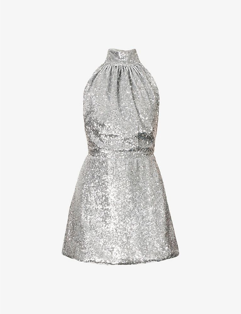 HARMUR Classic sequin-embellished silk mini dress | Selfridges