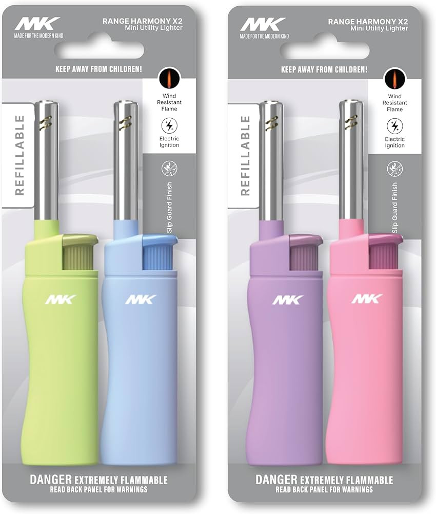 MK Lighter Candle Lighters, Windproof Flame, Ideal as Lighters for Candle, BBQ Lighters, Camping ... | Amazon (US)