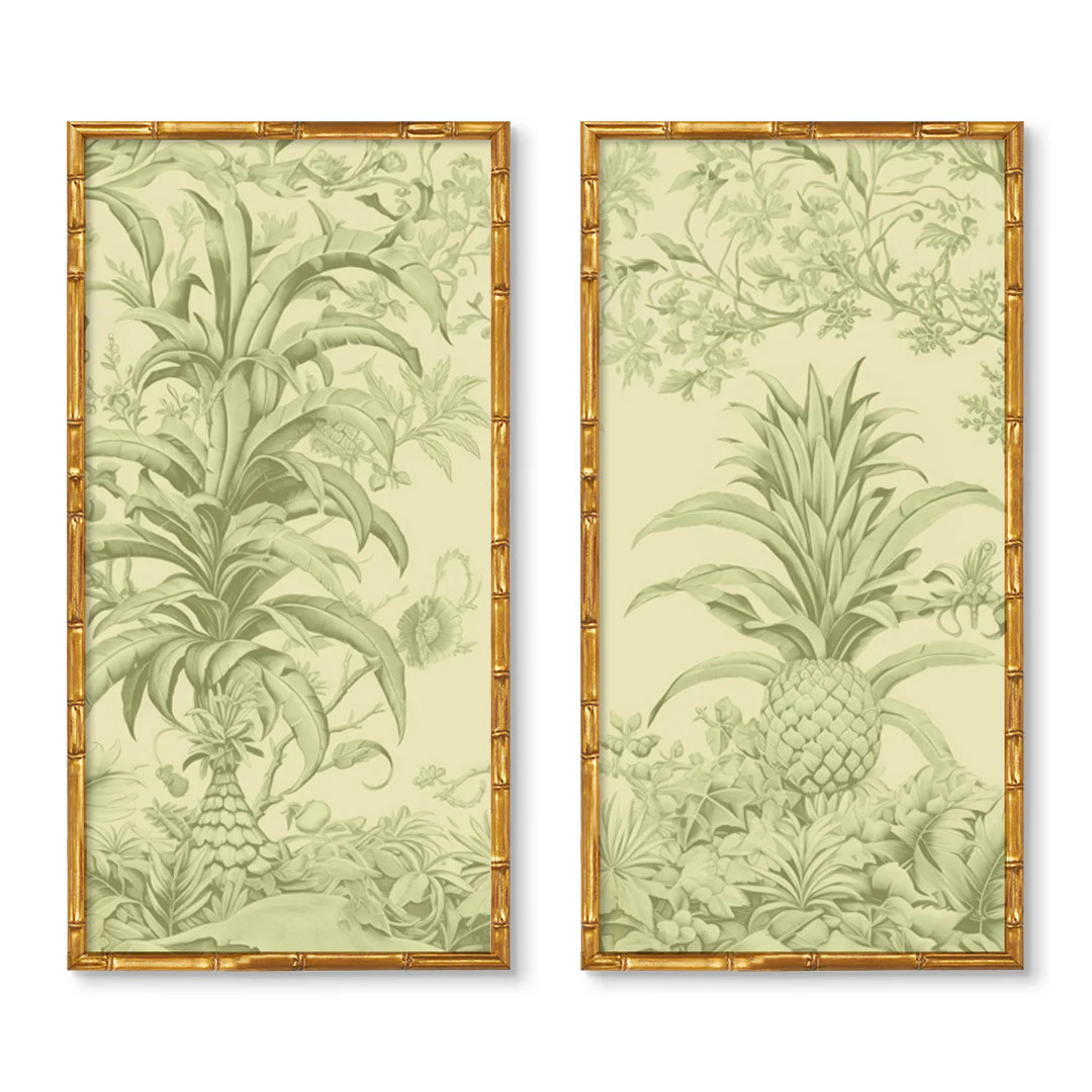 Polished Pineapple Panel Pair | Urban Garden Prints