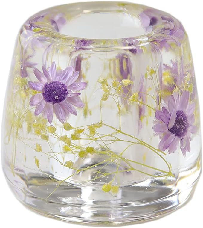 N&N Find Japan Japanese Toothbrush Holder Stand with Real Flower in Acrylic (Star Purple) | Amazon (US)