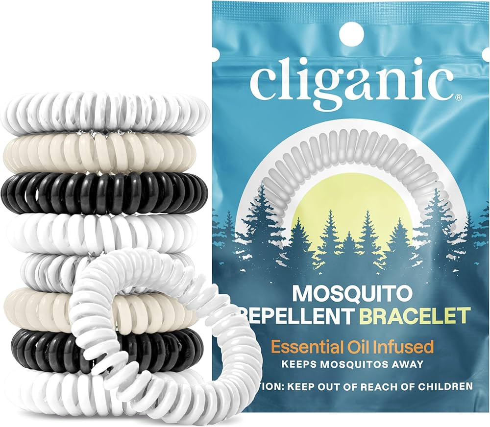 Cliganic 20 Pack Mosquito Repellent Bracelets for Adults & Kids (Neutral Colors) - Natural DEET-F... | Amazon (US)