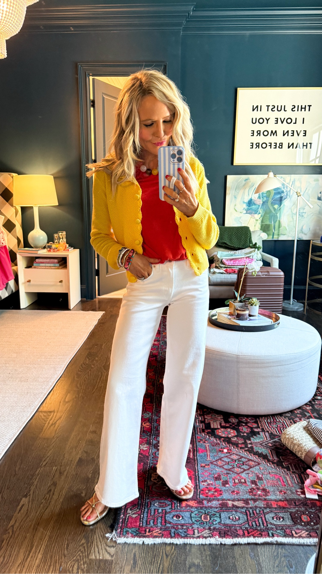 colorblocking cuteness • Wearing XS in cardigan and tank, size 0 in denim • 

#LTKgrwm #LTKootd #LTKdayinmylife