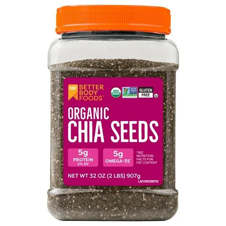 BetterBody Foods Organic Chia Seeds, 2.0 lb, 30 Servings | Walmart (US)