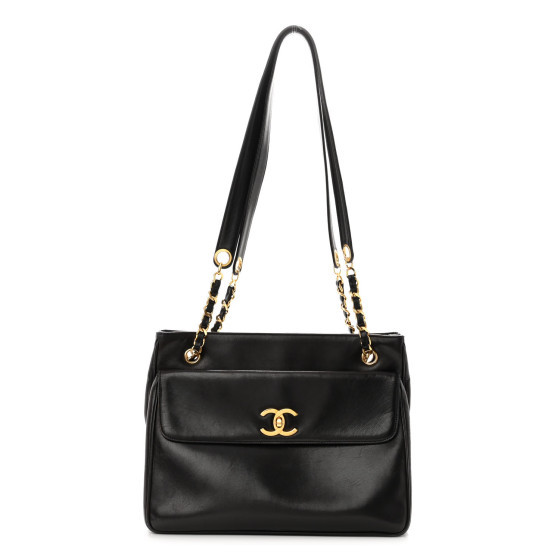 Lambskin Flap Shoulder Bag Black | FASHIONPHILE (US)