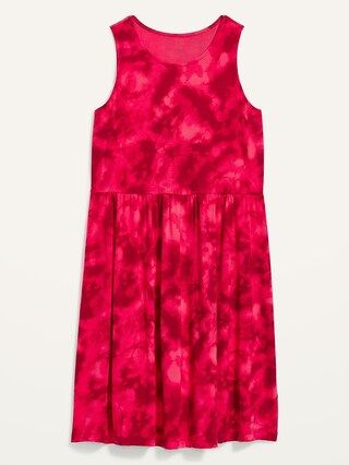 Sleeveless Printed Jersey-Knit Swing Dress for Women | Old Navy (US)
