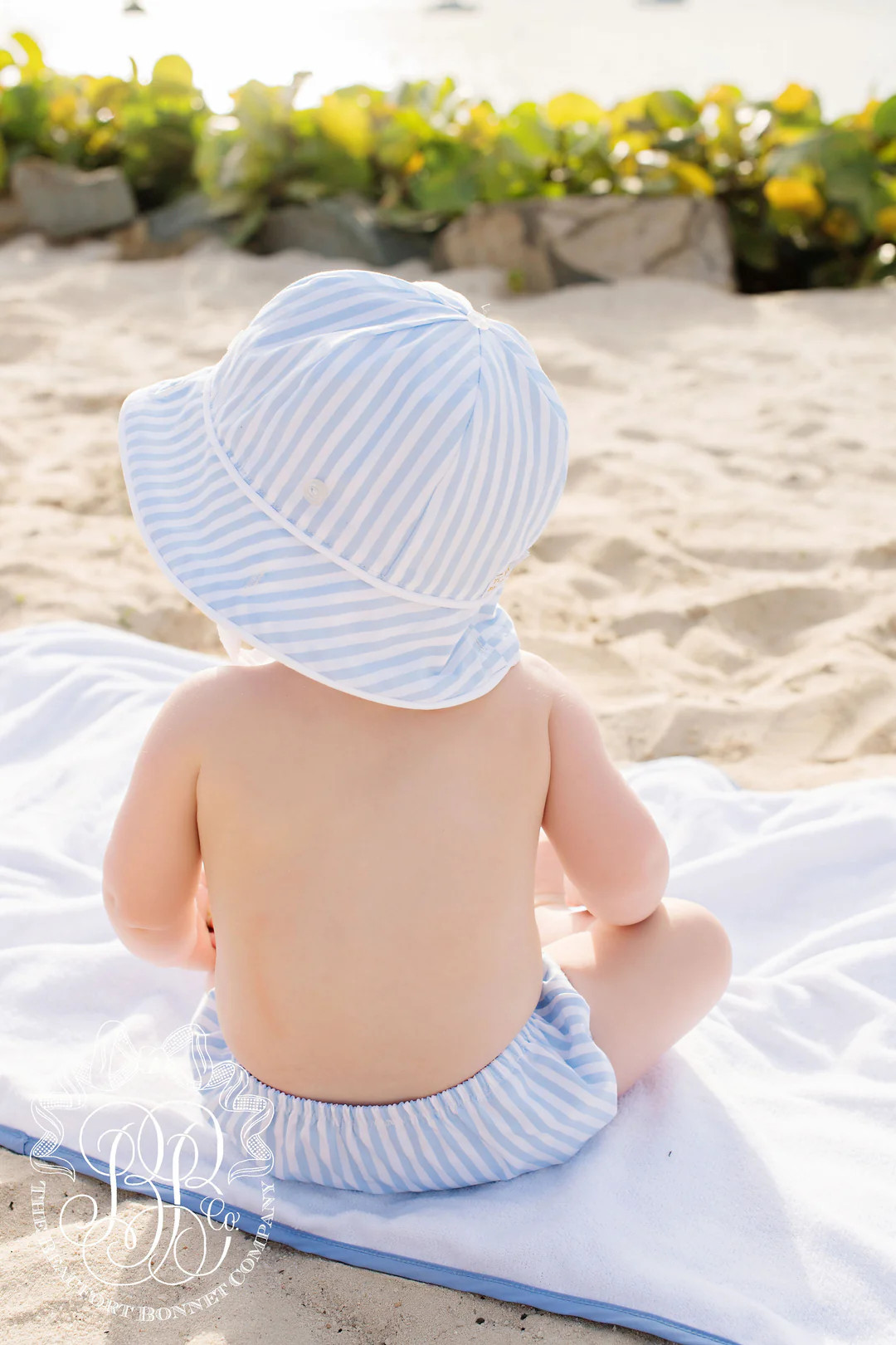 Beach Bum Cover - Beale Street Blue Stripe | The Beaufort Bonnet Company