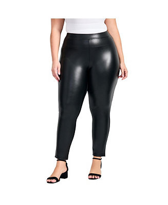Women's Leather & Ponte Pant | Macy's