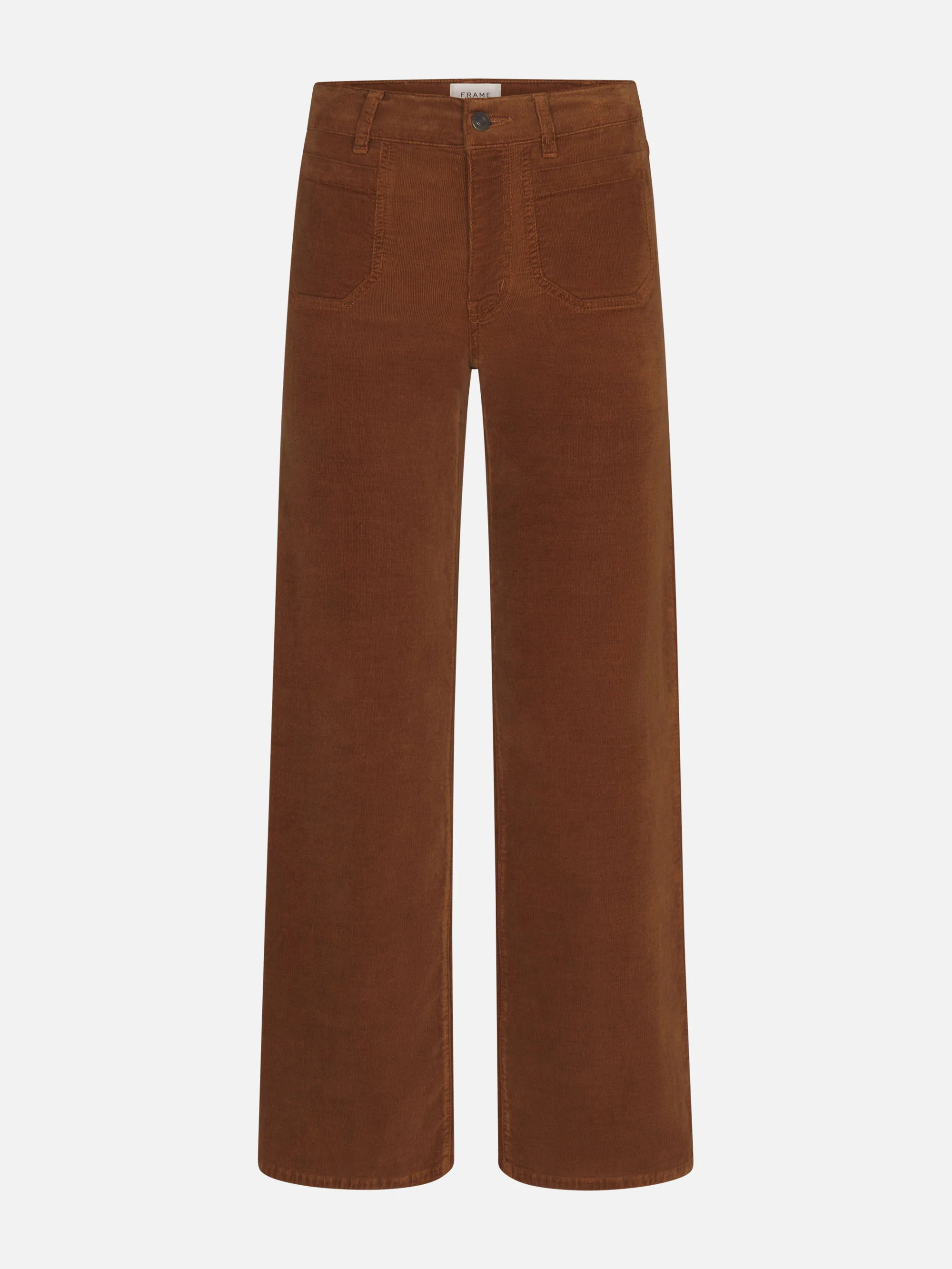 Le Slim Palazzo Modernist Pocket Corduroy -- Maple Brown | Frame Denim