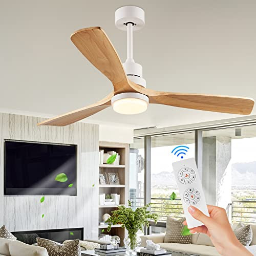 AIRYPHANT Ceiling Fan with Light 52'' Farmhouse Ceiling Fan with Remote Control 3 Blade Noiseless... | Amazon (US)