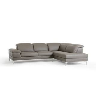 Divani Casa Carnation Modern Grey Eco-Leather Sectional Sofa | Bed Bath & Beyond