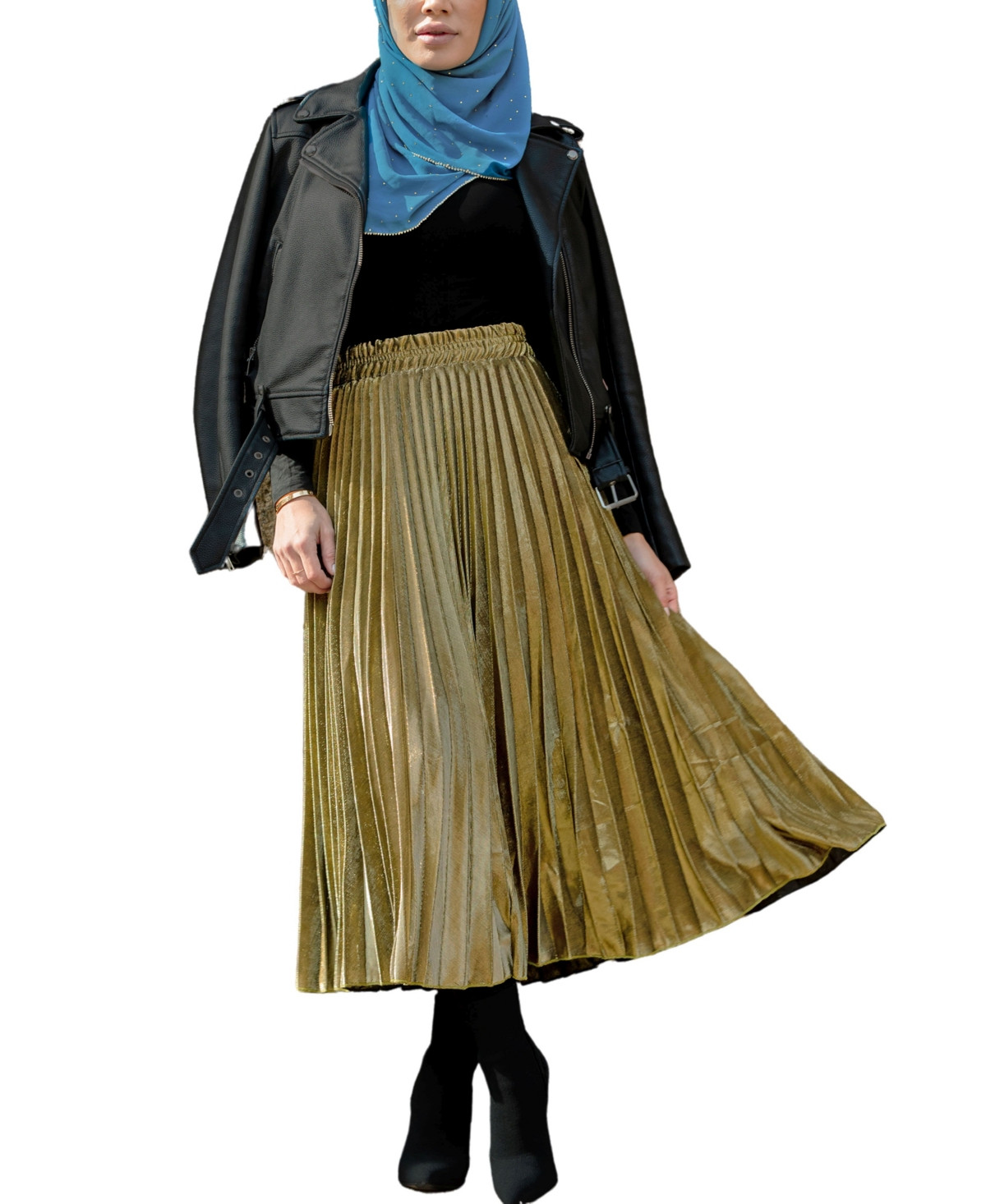 Urban Modesty Women's Metallic Pleated Midi Skirt | Macys (US)