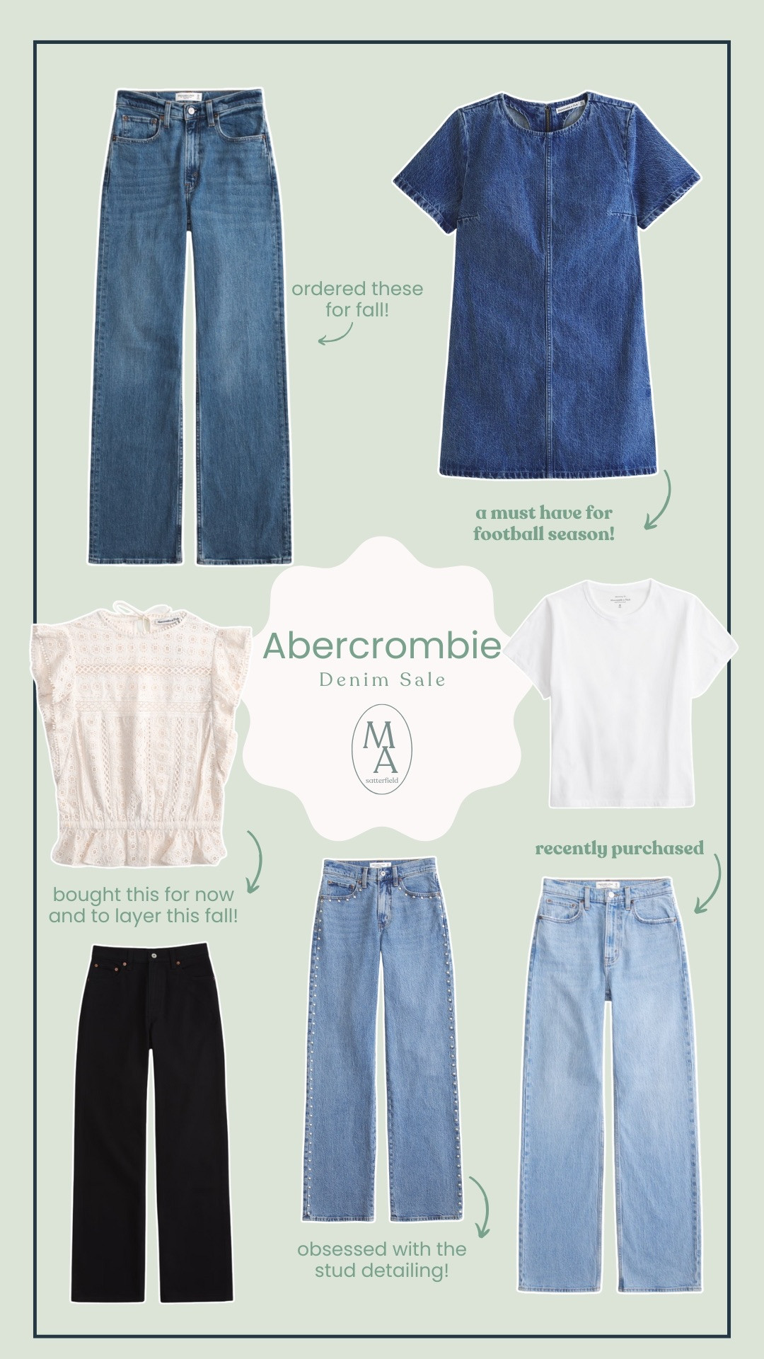 Abercrombie denim sale! 30%-50% off all jeans + and extra 15% with code: DENIMAF 

 

#LTKSeasonal #LTKSaleAlert #LTKStyleTip