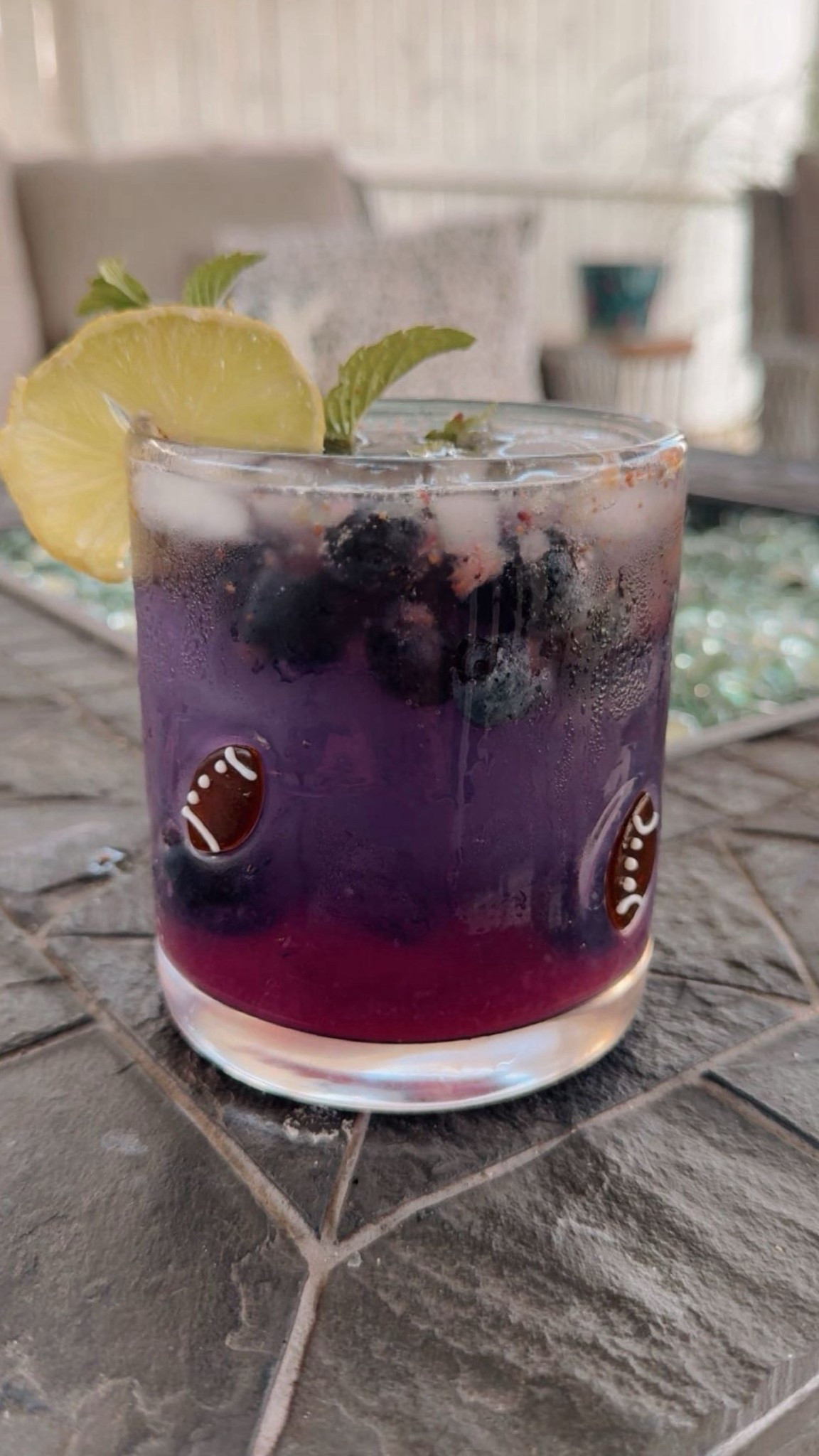 Crate and barrel football glasses 
Glassware 
Fall glassware 

#LTKSeasonal #LTKParties