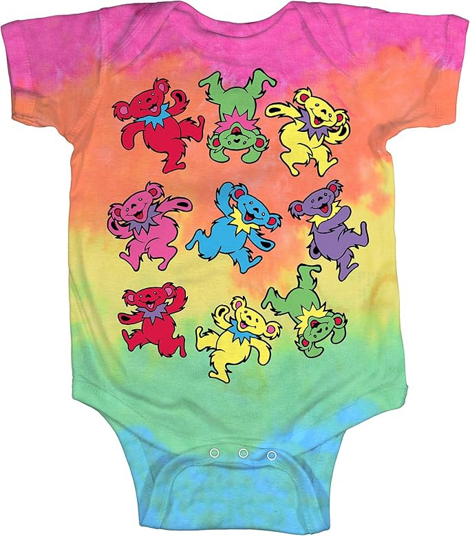 Liquid Blue unisex-baby Grateful Dead Spiral Dancing Bears Onesie | Amazon (US)