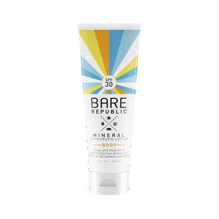 Bare Republic Mineral Sport Sunscreen Lotion, SPF 30, Reef Friendly, Natural Vanilla Coco Scent, 80  | Walmart (US)