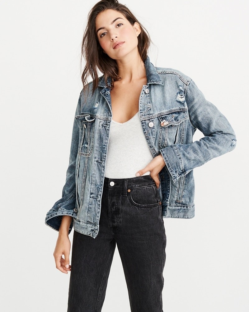Girlfriend Denim Jacket | Abercrombie & Fitch US & UK